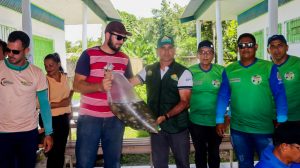 Imagem da notícia - Governo do Amazonas entrega 50 mil alevinos de tambaqui para piscicultores da região do Juruá
